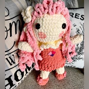 Hand crocheted plushie doll